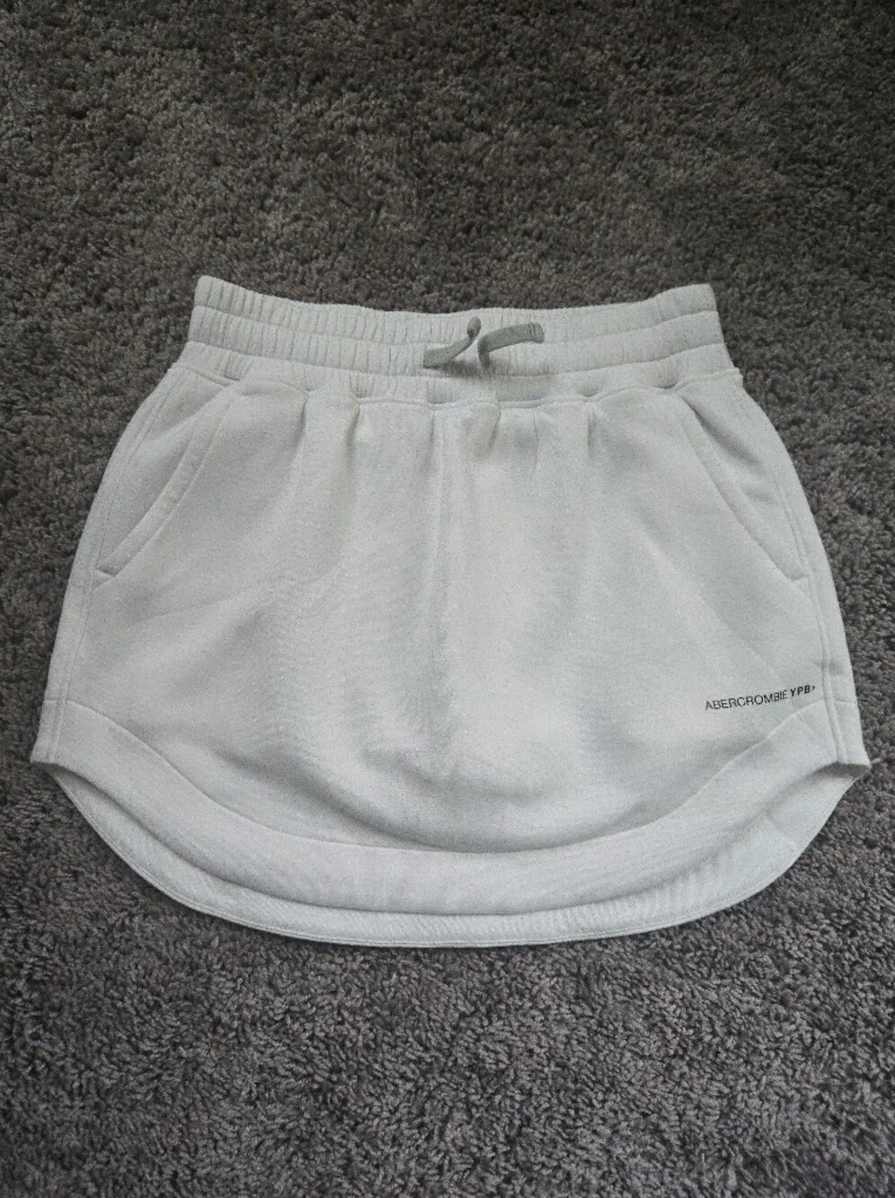 Abercrombie Kids White Drawstring Sweat Skort